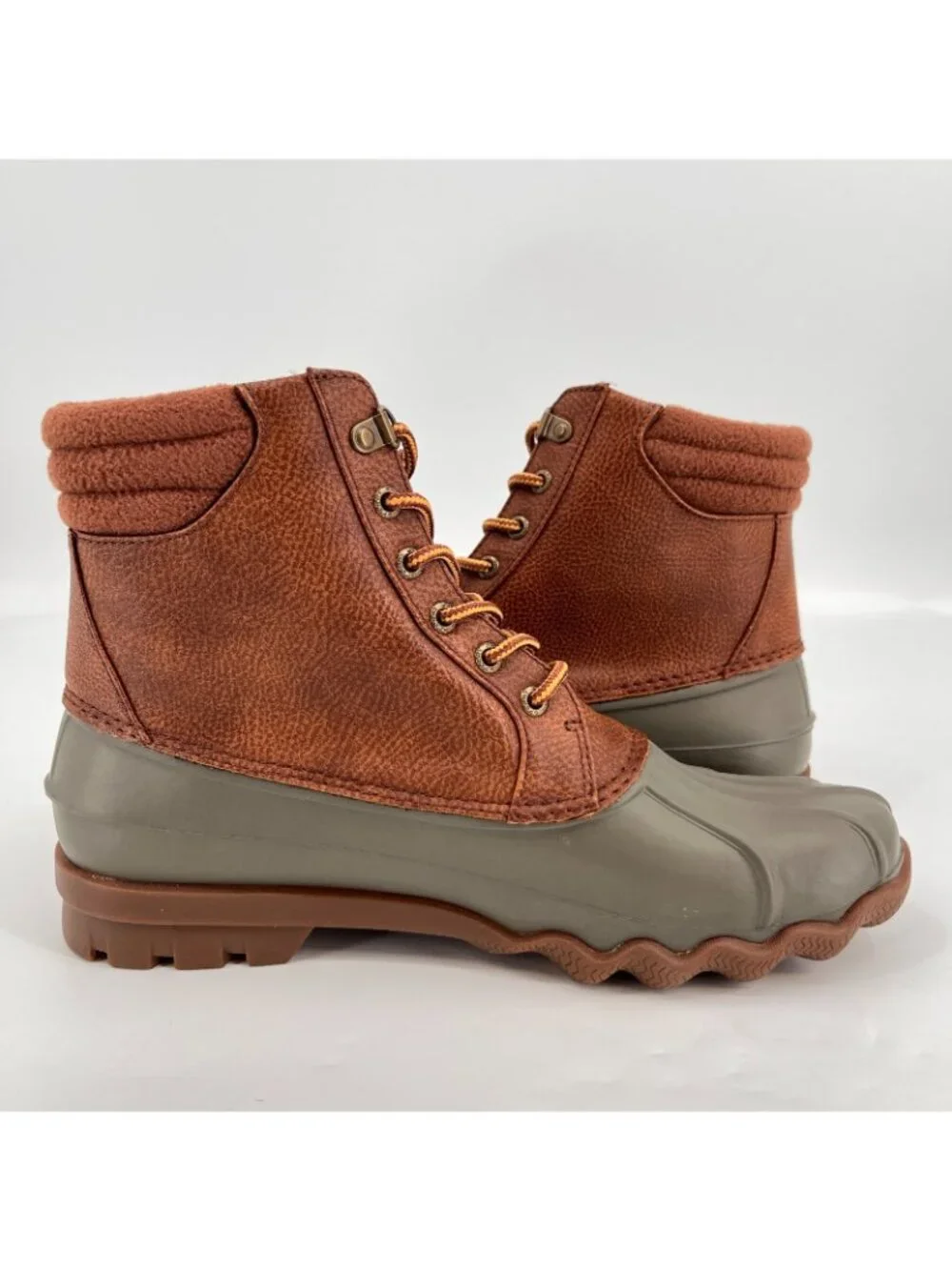 Men's Sperry Avenue Synthetic Duck Boot Tan / Olive, Size 9.5 M